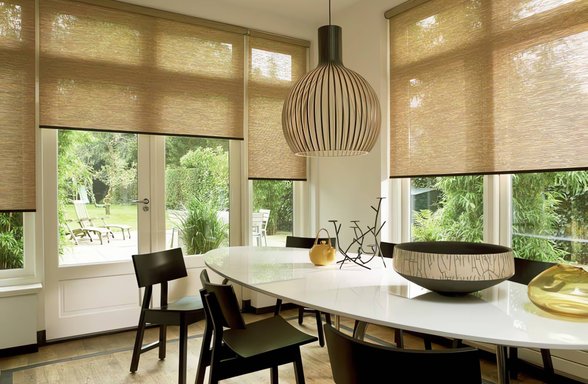 Látkové rolety v kuchyni