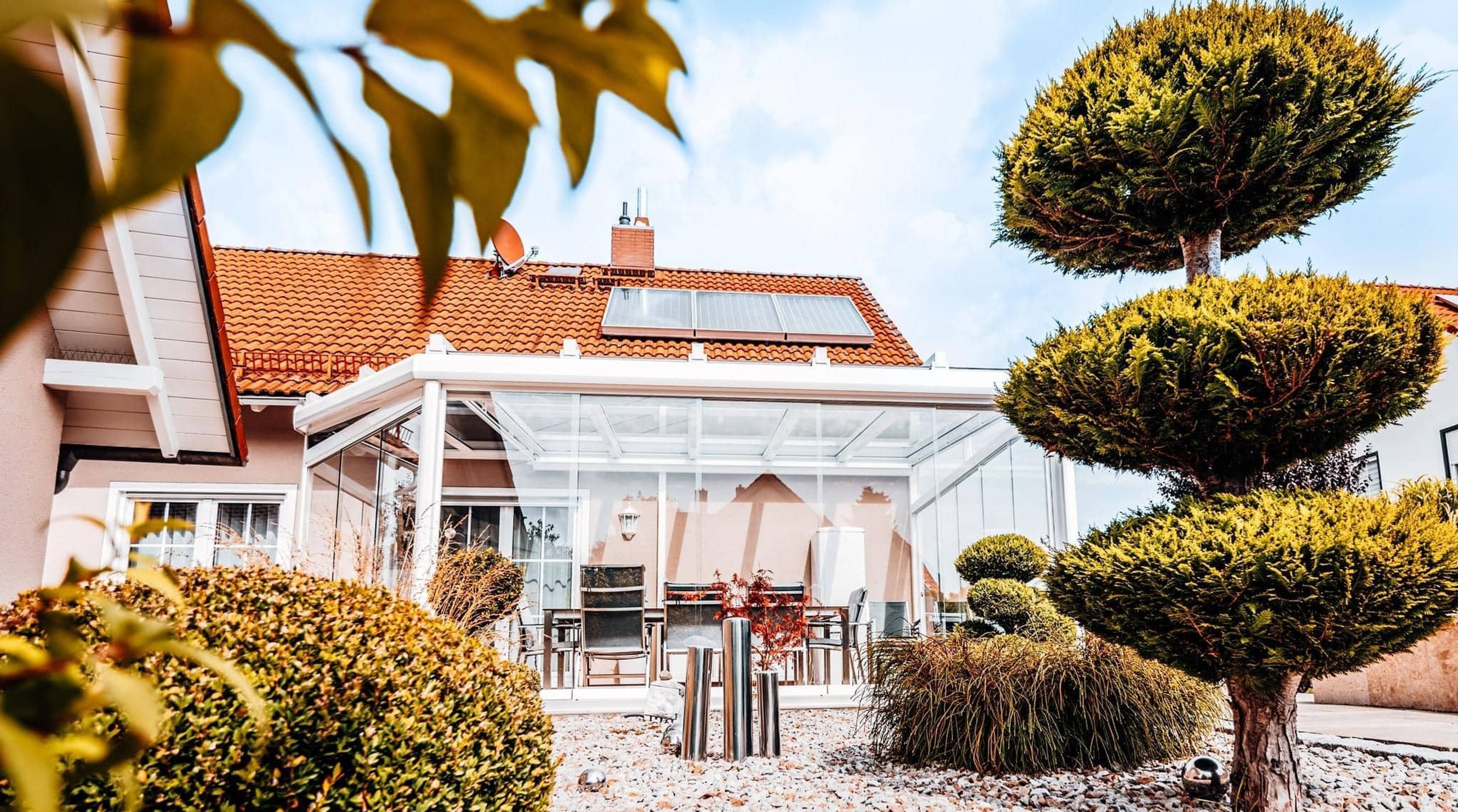 Nezateplená zimní zahradu u bazénu