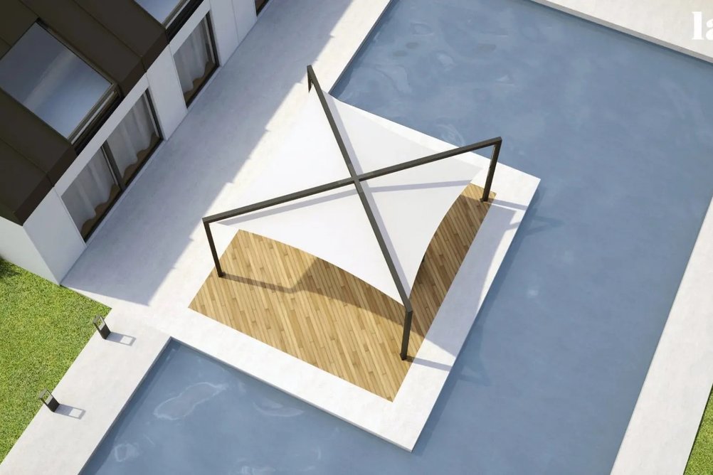 Grafická vizualizace pergoly YKSY