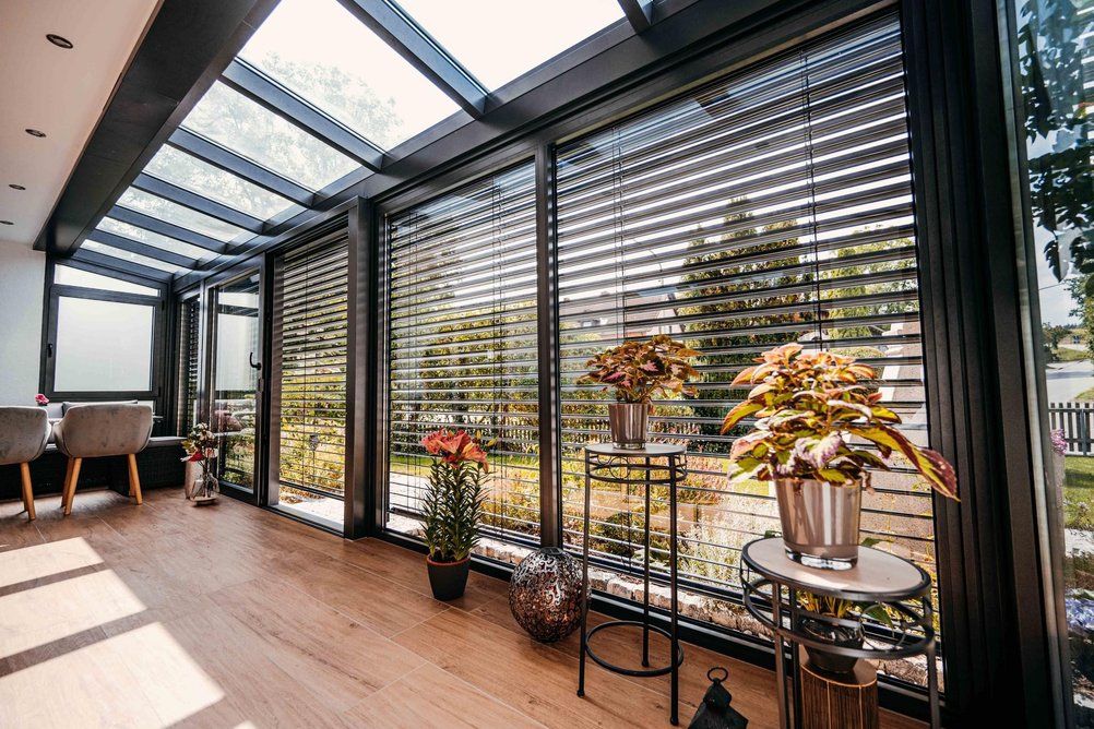 Zimní zahrada s rámovým zasklením