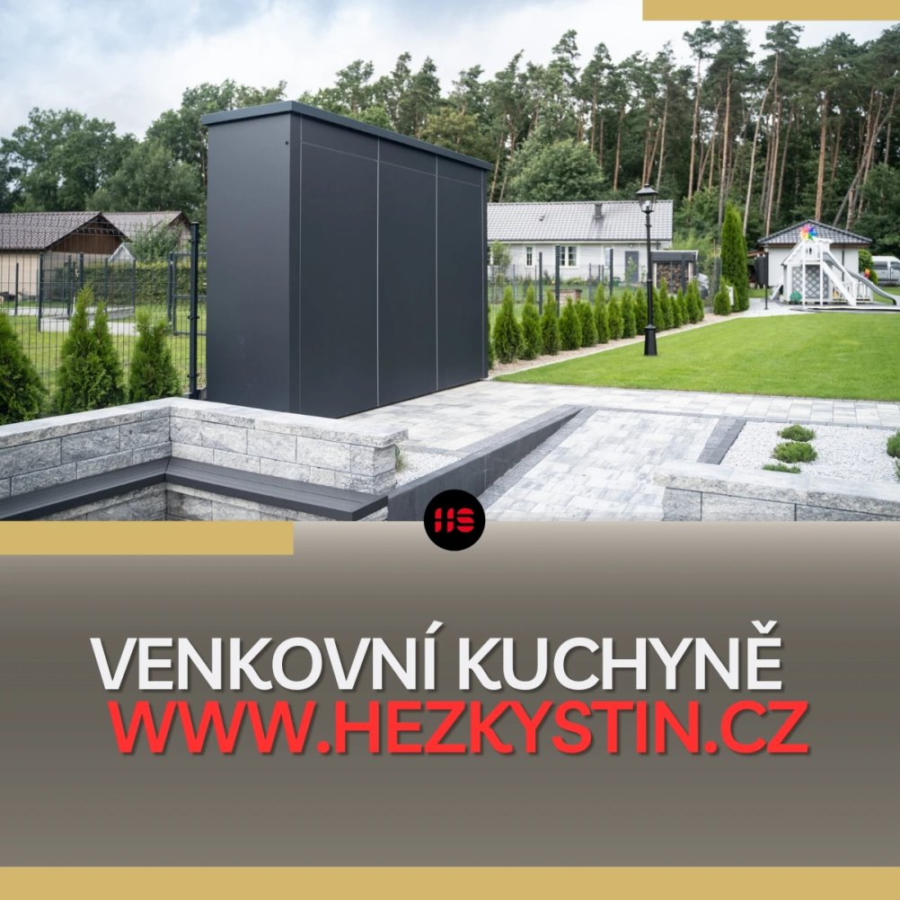 Zavřená zakrývací venkovní kuchyně