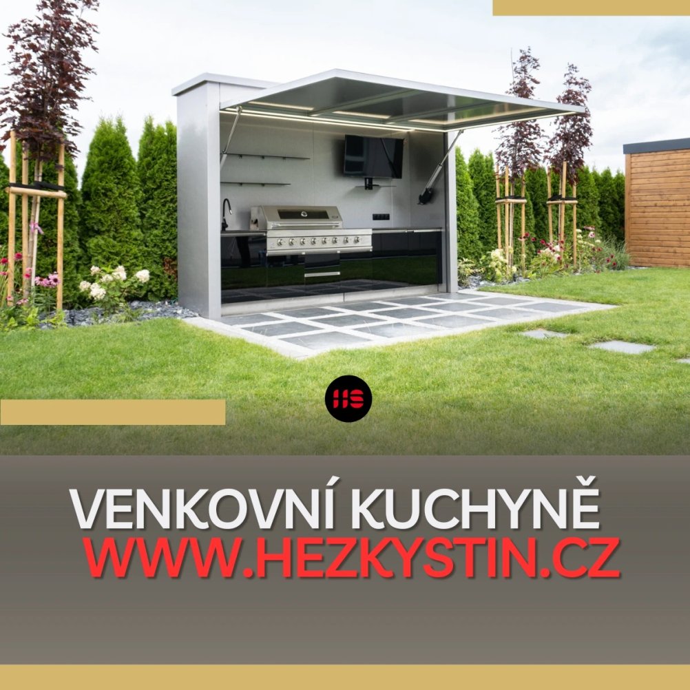 Otevřená zakrývací venkovní kuchyně