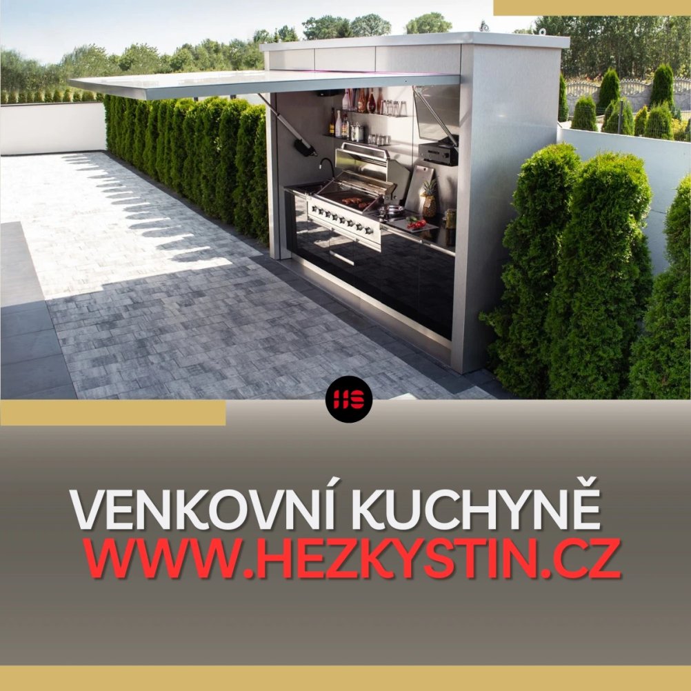 Otevřená zakrývací venkovní kuchyně