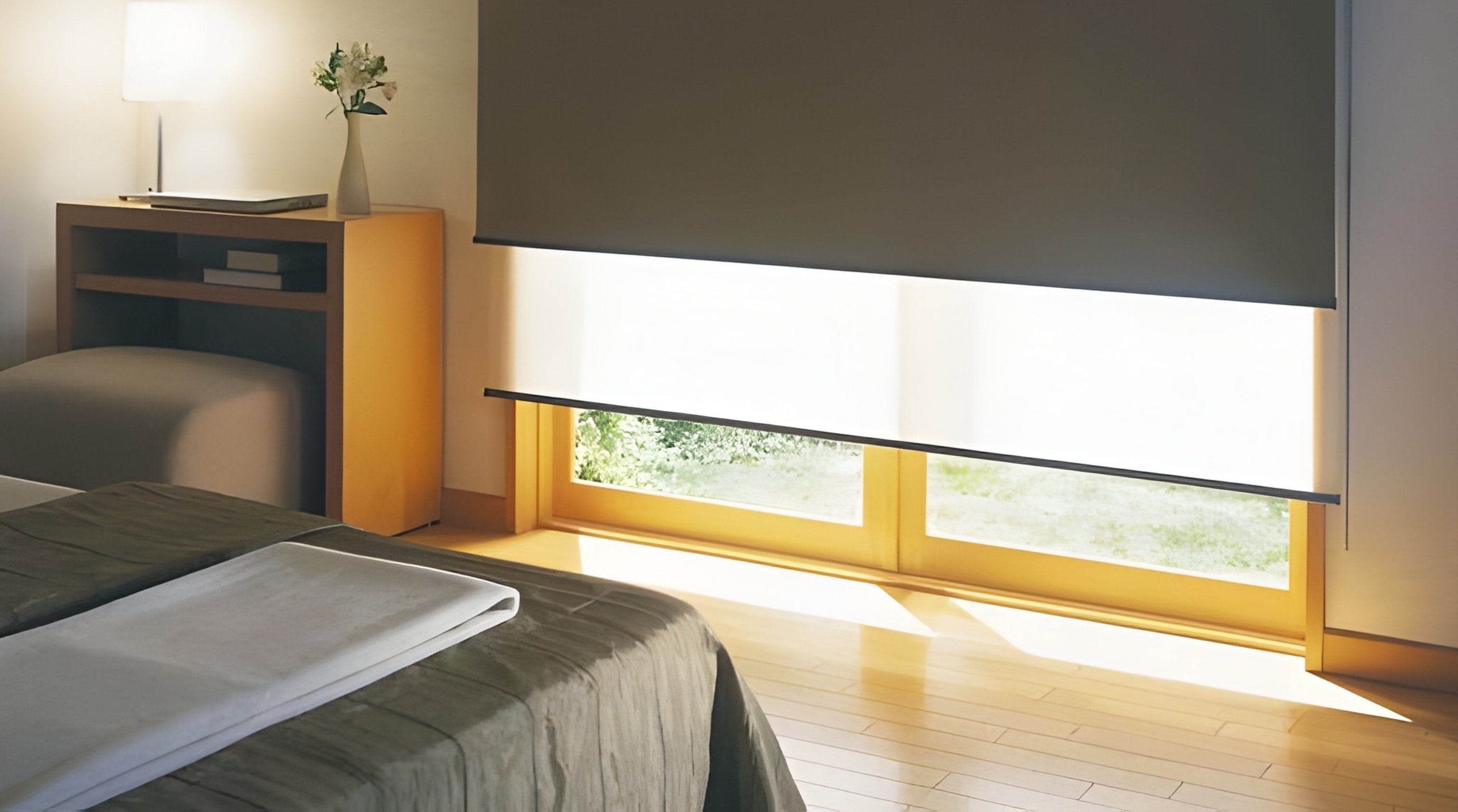 Zatemňovací rolety v ložnici