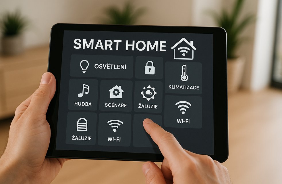 Smart Home od Hezký stín – ovládejte žaluzie, markýzy, klimatizaci i osvětlení jediným dotykem. Komfortní a úsporné řešení pro moderní bydlení.