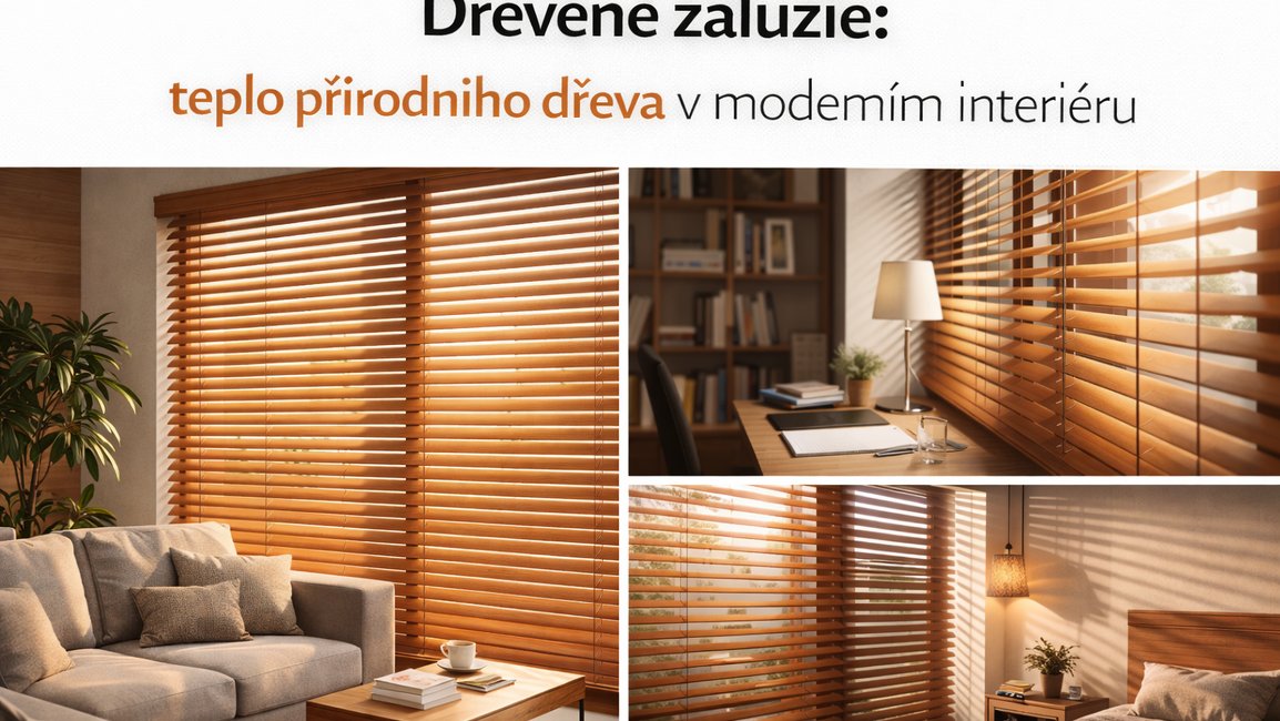Dřevěné žaluzie – teplo přírodního dřeva v moderním interiéru