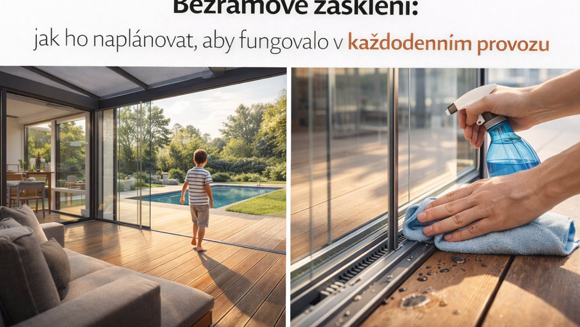 Bezrámové zasklení: jak ho naplánovat, aby fungovalo v každodenním provozu