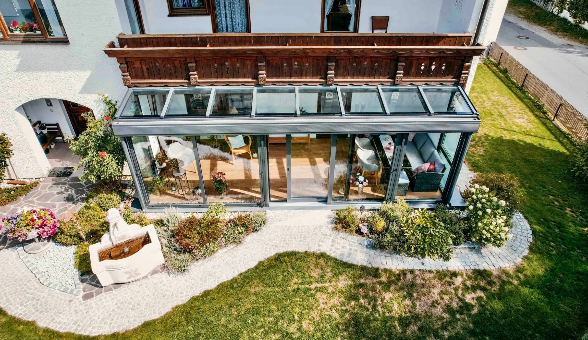 Zimní zahrada s rámovým zasklením