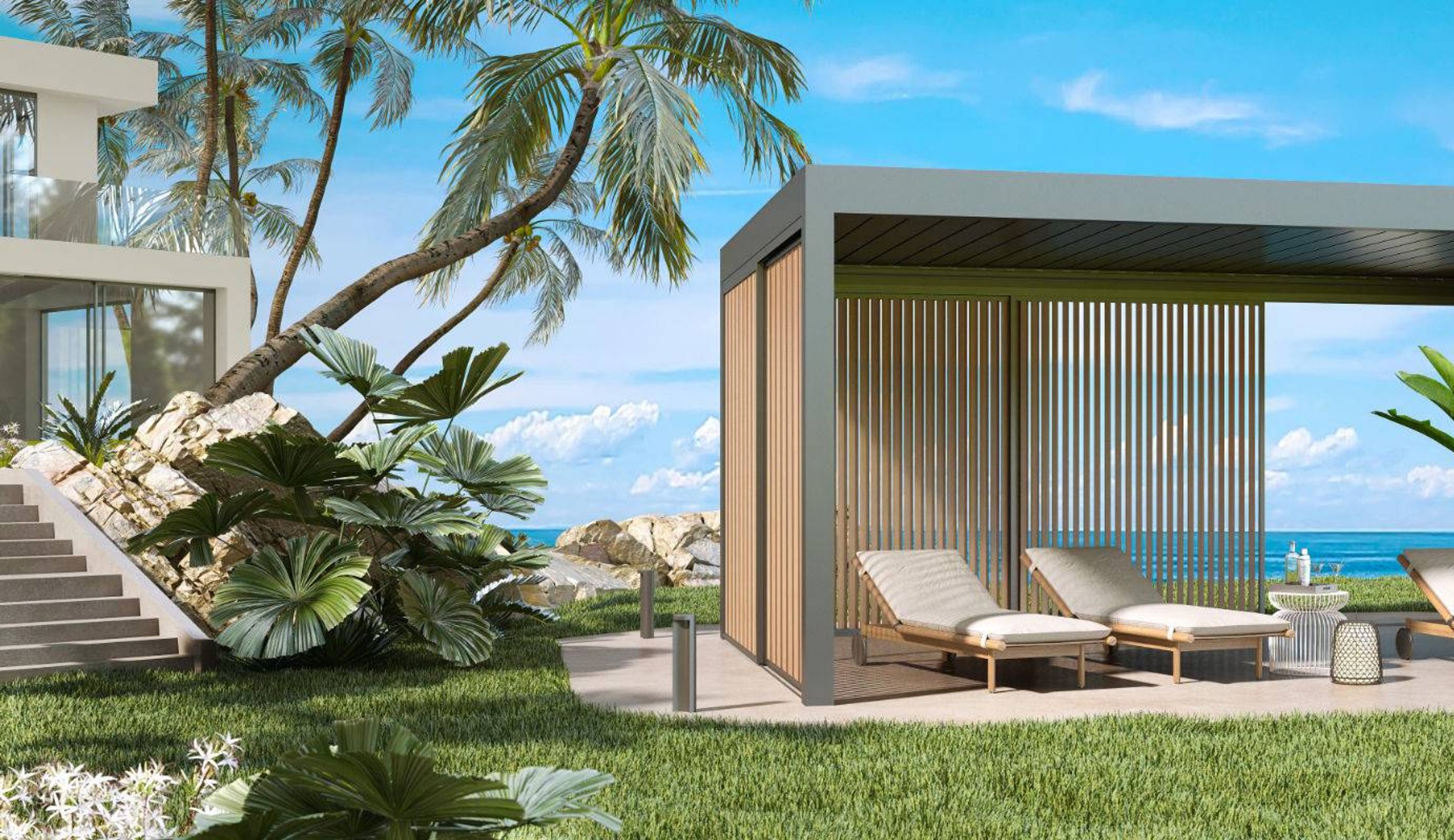 Slunolamy Sunshade u venkovní bioklimatické pergoly