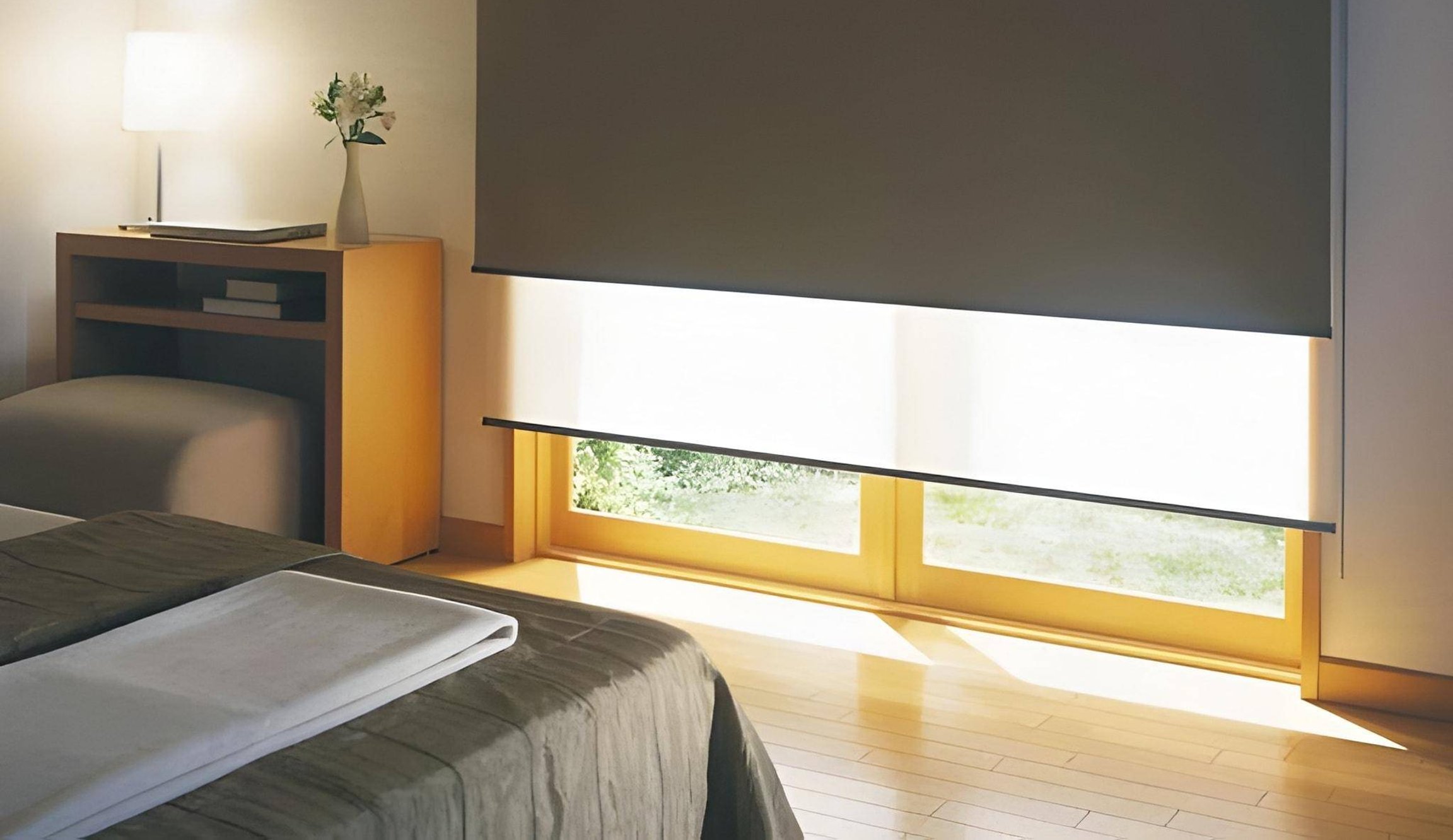 Zatemňovací rolety v ložnici